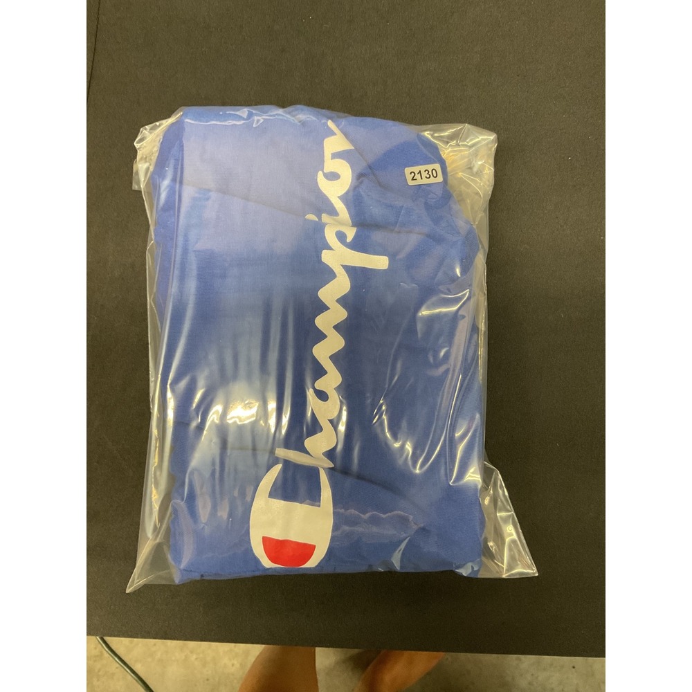 Champion Mens T-Shirt Blue Script Logo Graphic Cotton Big and Tall 3XLT - Picture 6 of 6